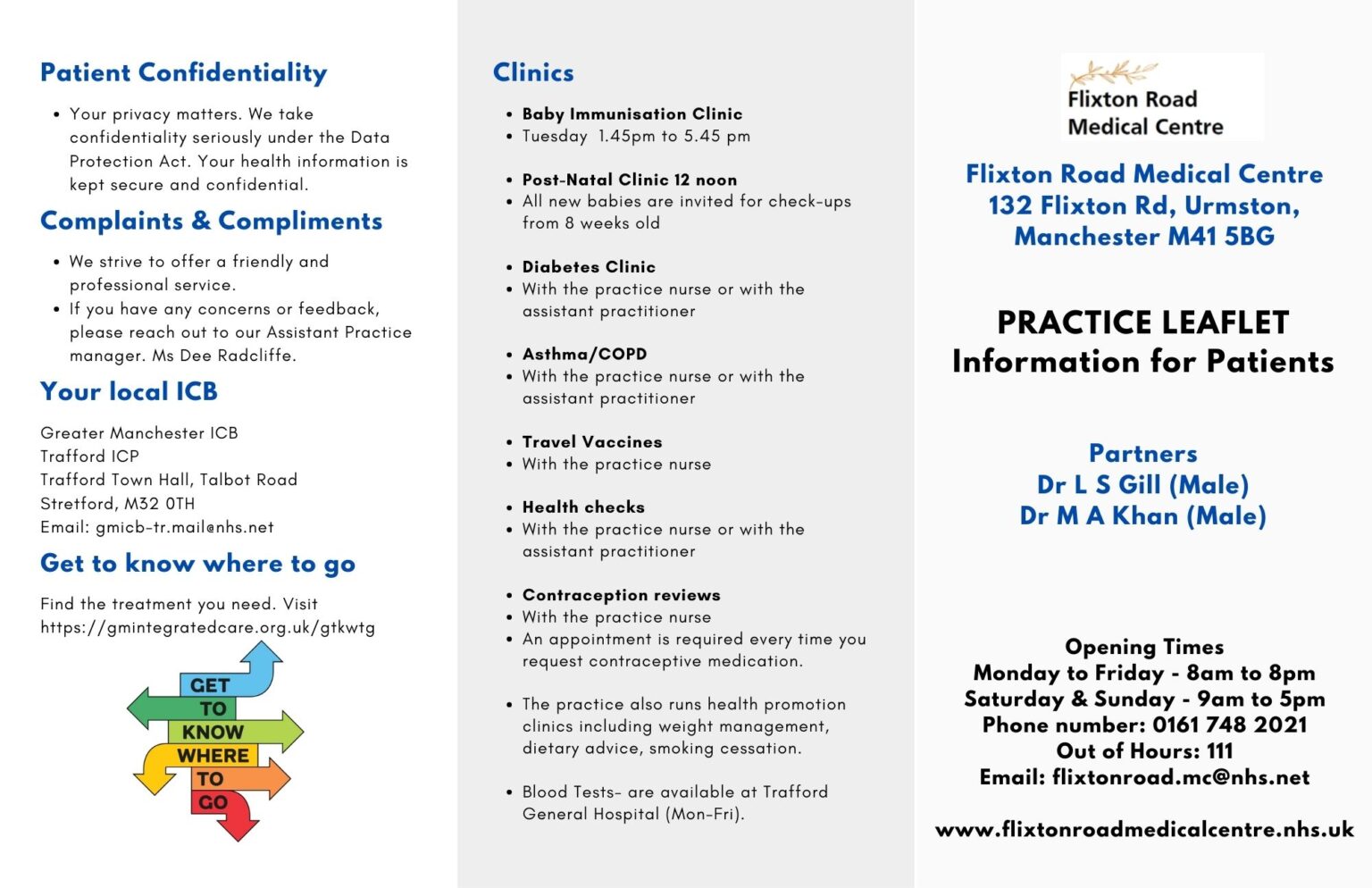 Practice Leaflet 2024 – Flixton Road Medical Centre