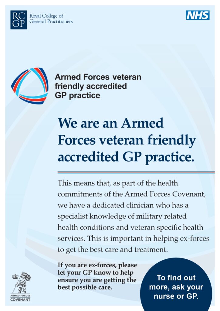 Armed Forces veteran friendly accredited GP practice. – Flixton Road ...